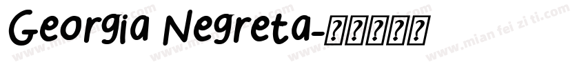 Georgia Negreta字体转换